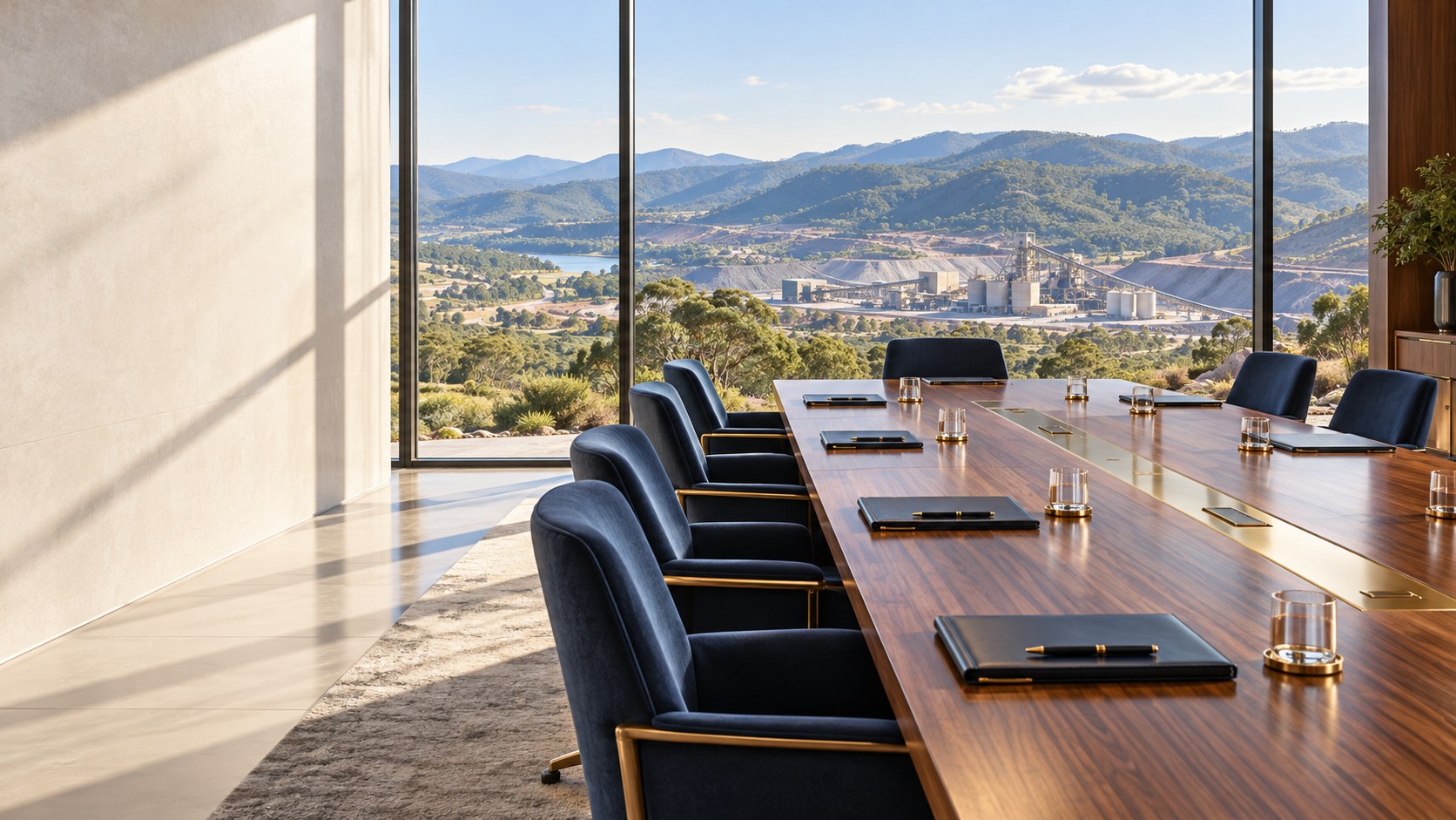 Illustrative elegant executive boardroom