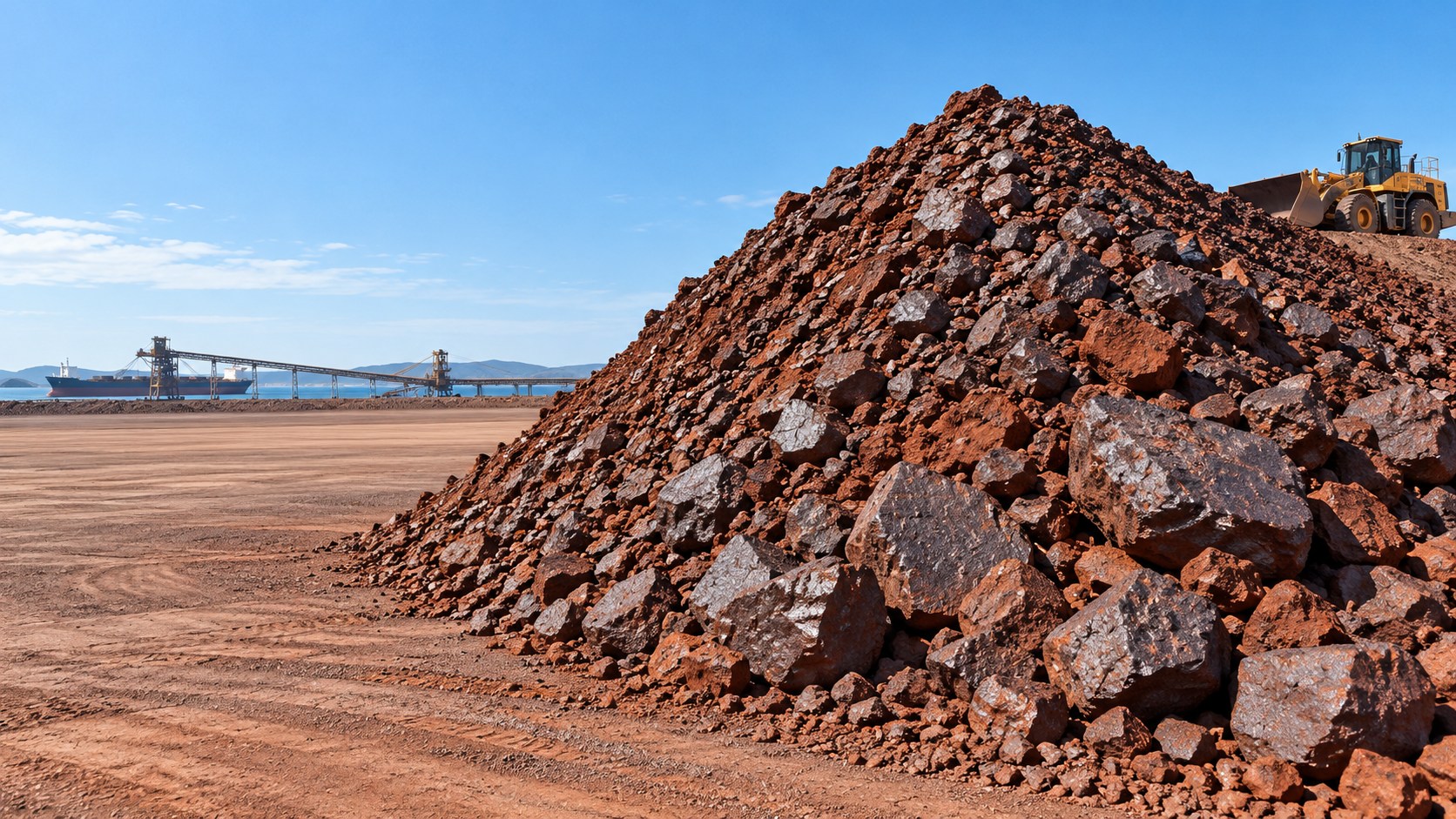 Illustrative iron ore mound